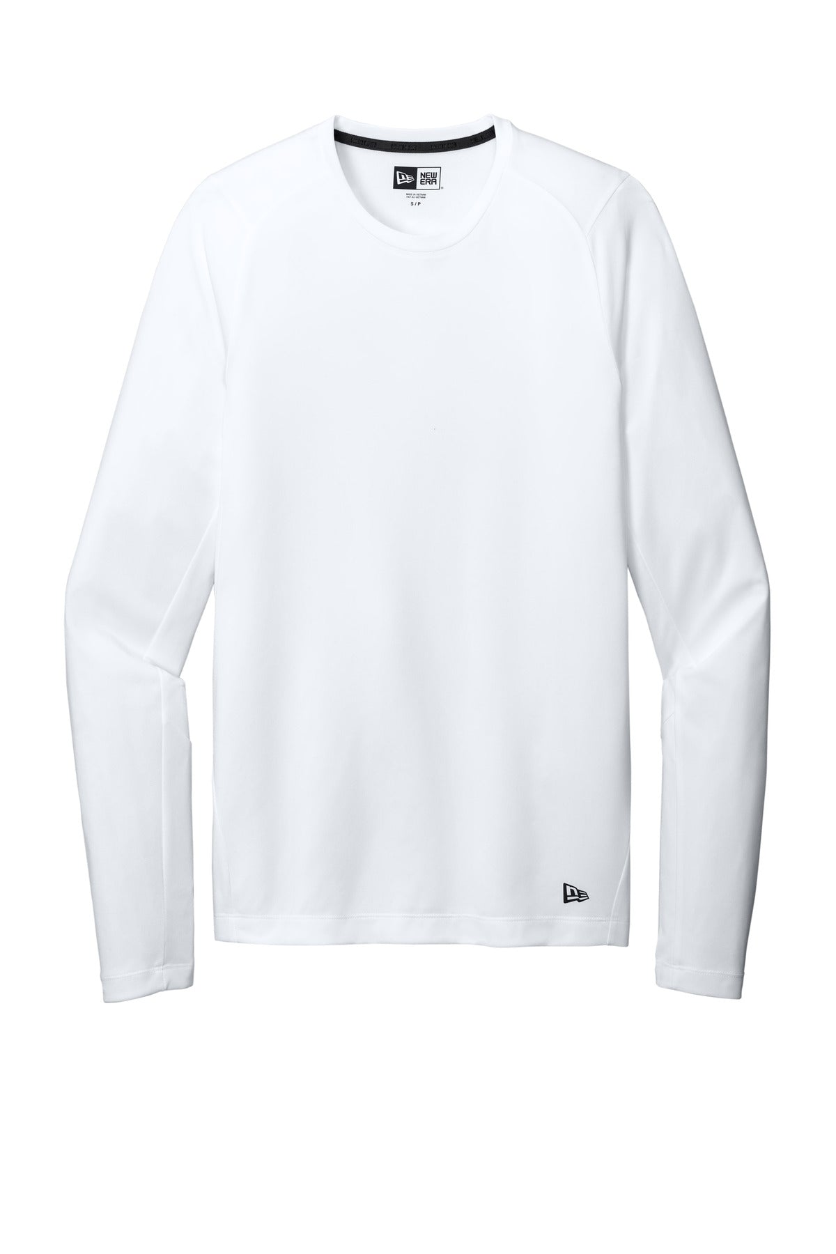 New Era  Series Performance Long Sleeve Crew Tee - White Solid
