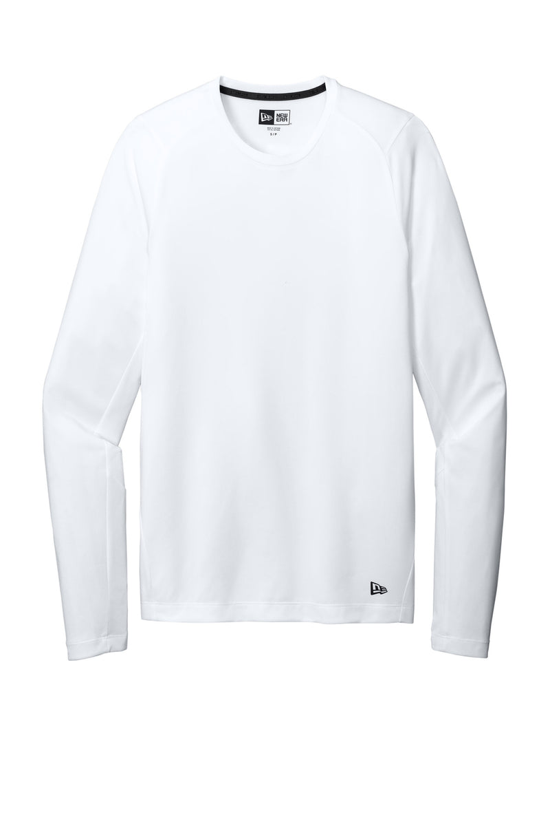 New Era  Series Performance Long Sleeve Crew Tee - White Solid