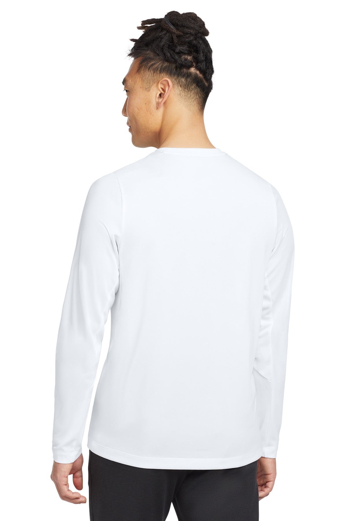 New Era  Series Performance Long Sleeve Crew Tee - White Solid