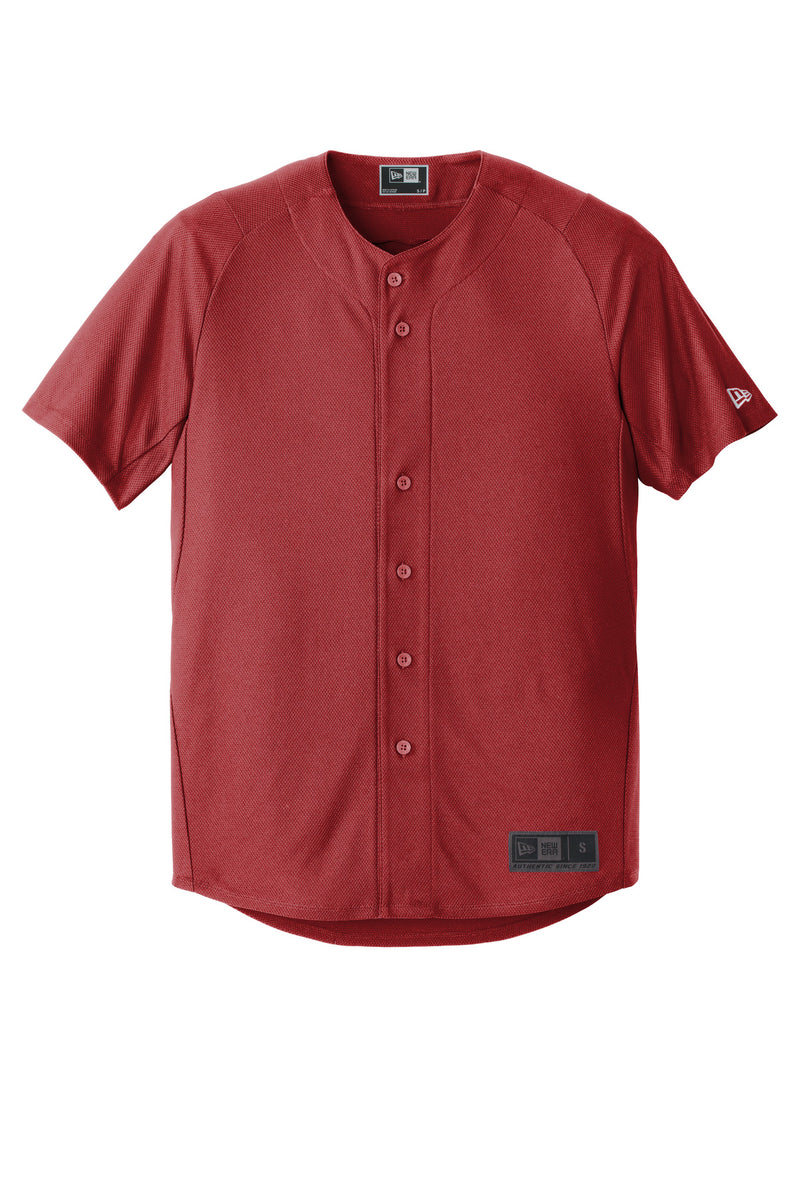 New Era  Diamond Era Full-Button Jersey - Crimson