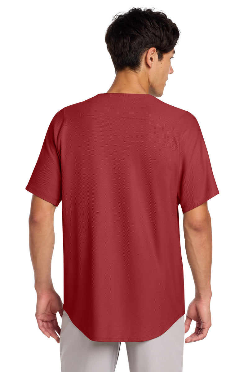 New Era  Diamond Era Full-Button Jersey - Crimson