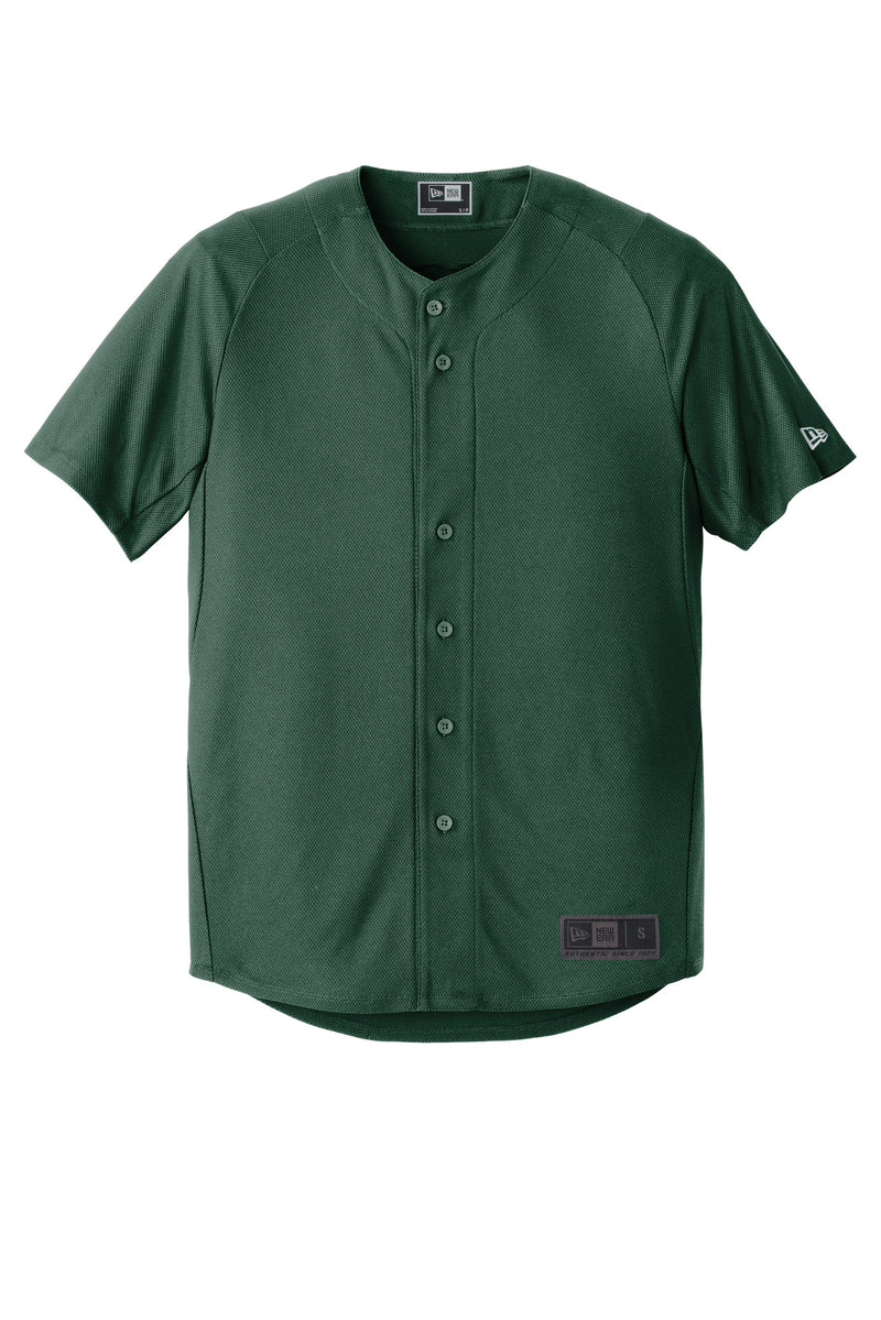 New Era  Diamond Era Full-Button Jersey - Dark Green
