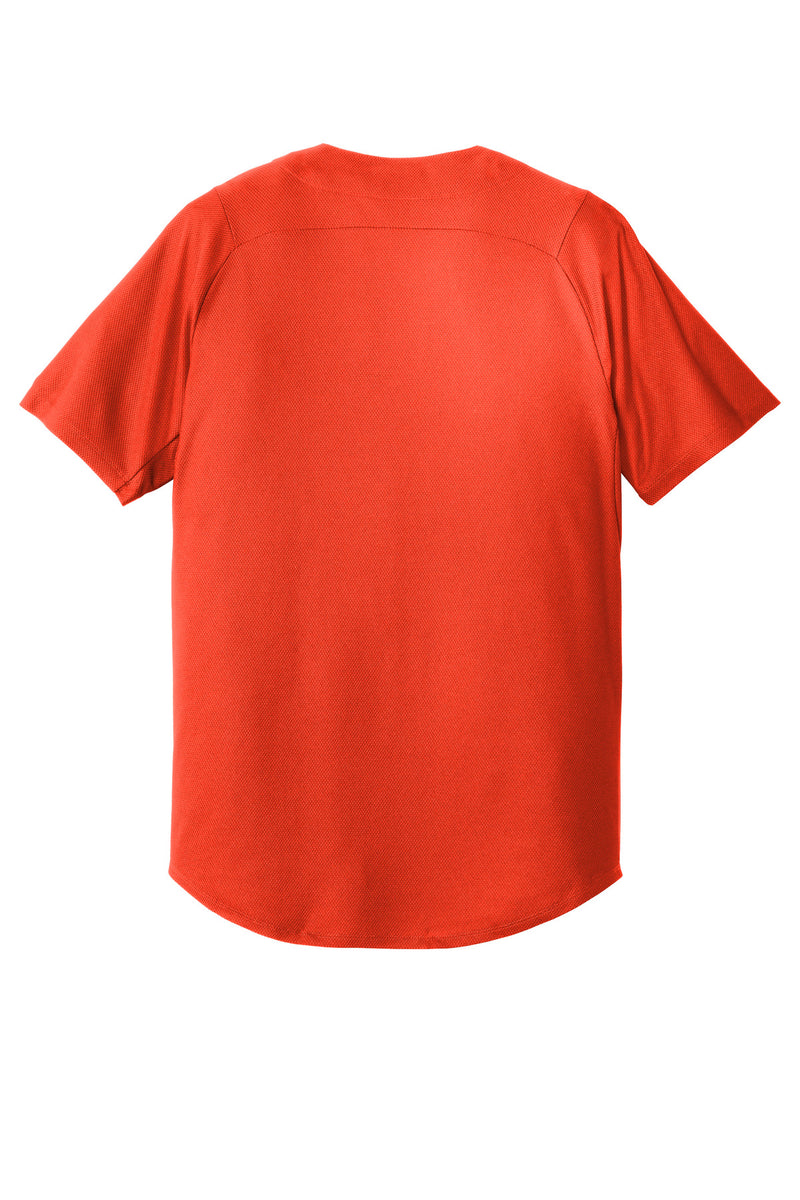 New Era  Diamond Era Full-Button Jersey - Deep Orange