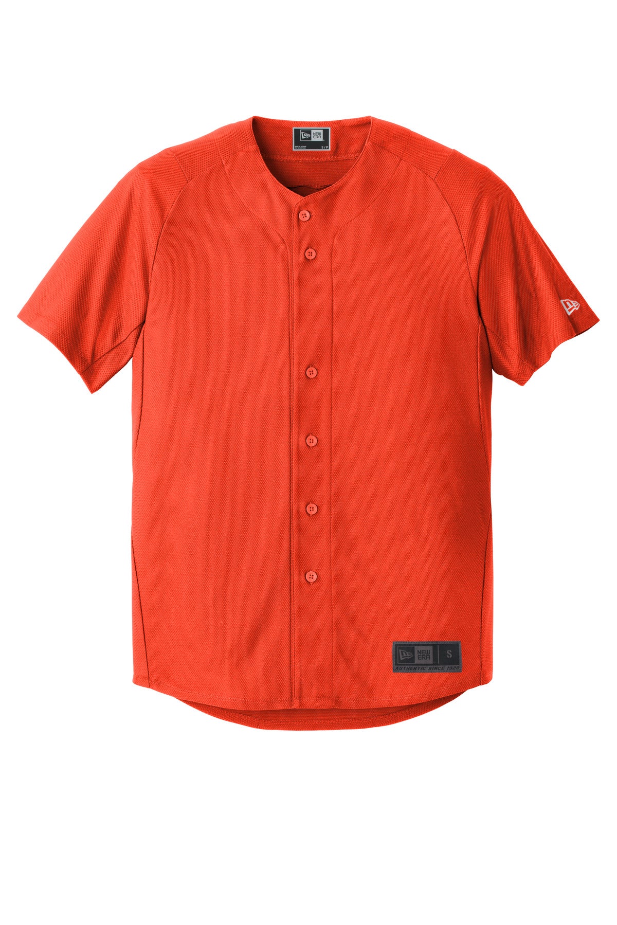 New Era  Diamond Era Full-Button Jersey - Deep Orange