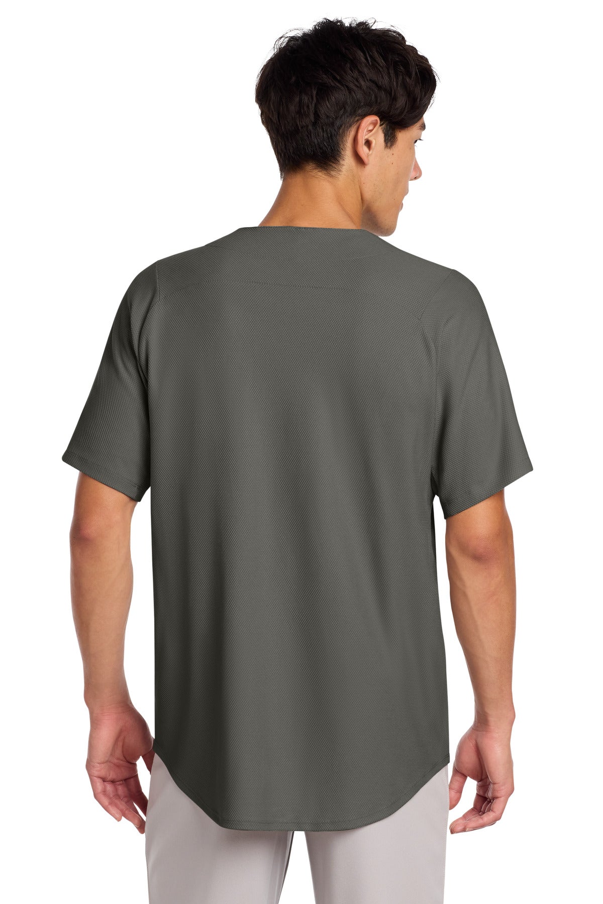 New Era  Diamond Era Full-Button Jersey - Graphite