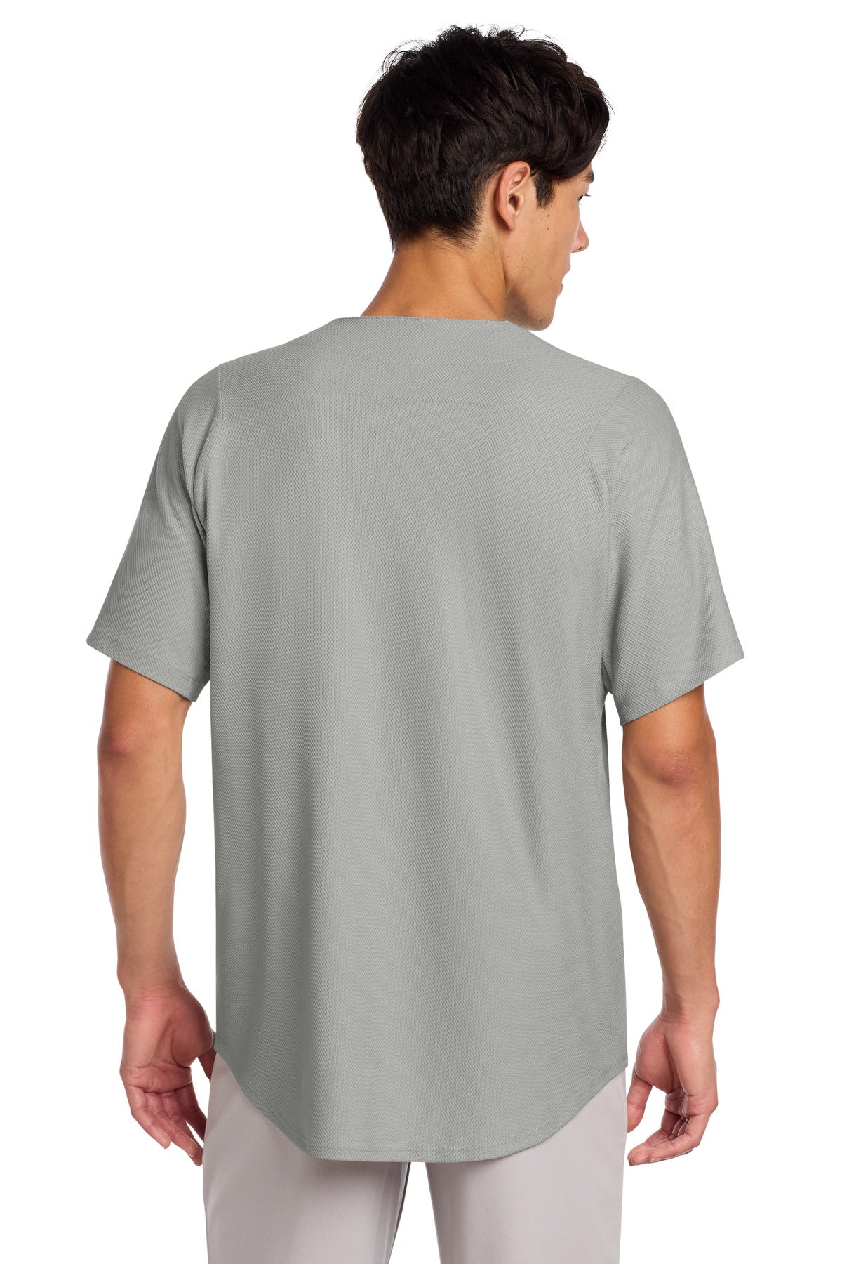 New Era  Diamond Era Full-Button Jersey - Grey