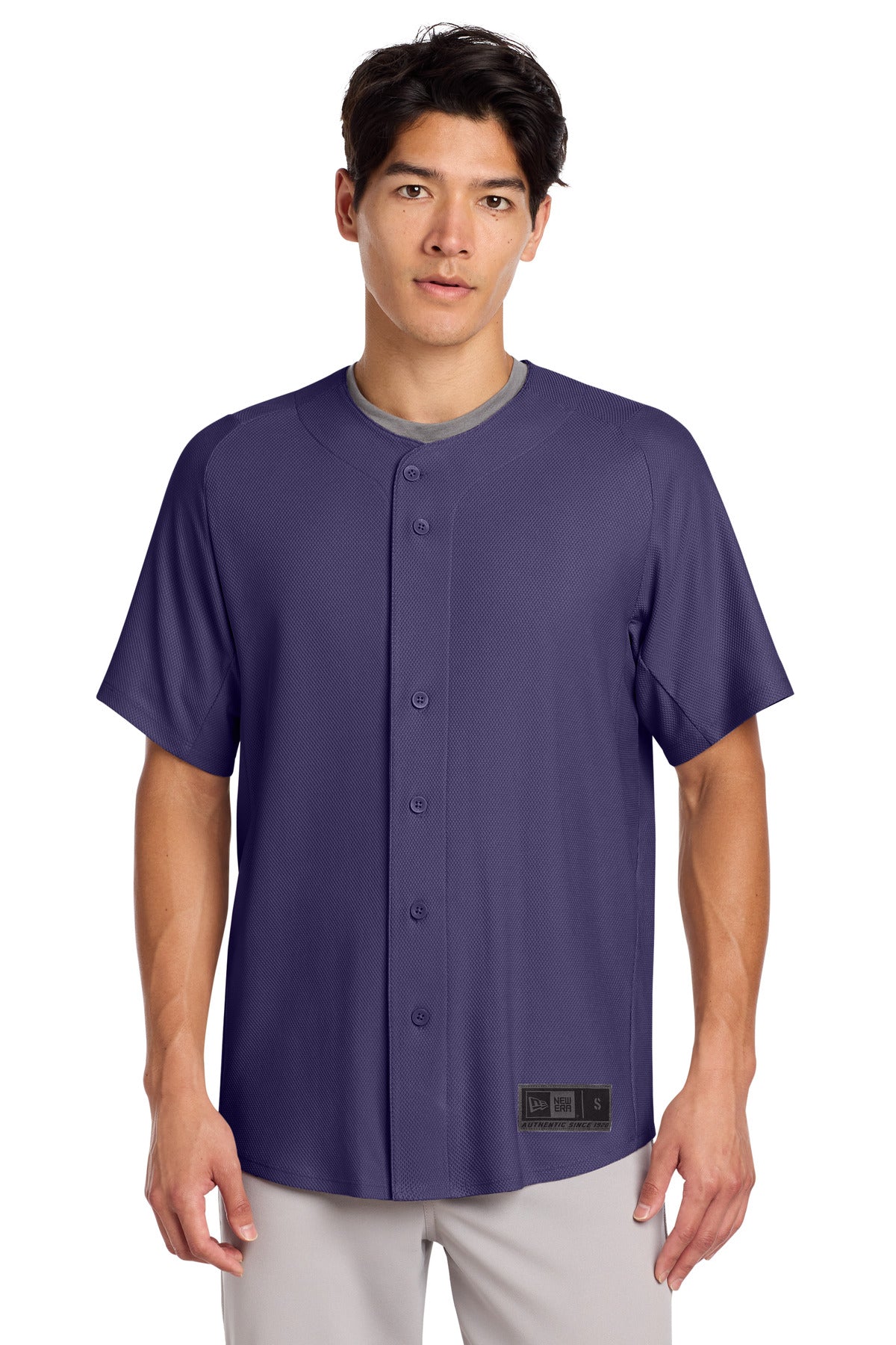 New Era  Diamond Era Full-Button Jersey - Purple