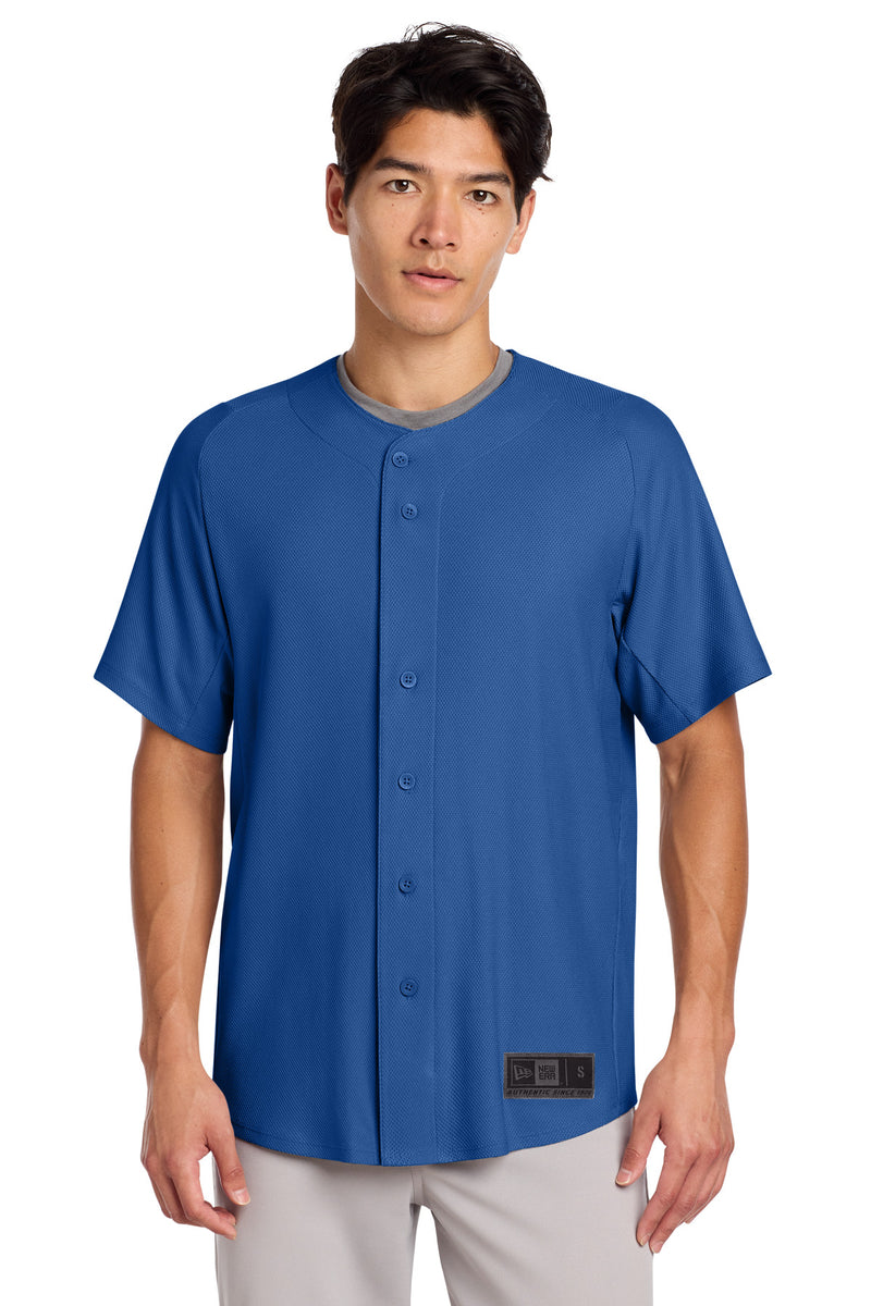 New Era  Diamond Era Full-Button Jersey - Royal