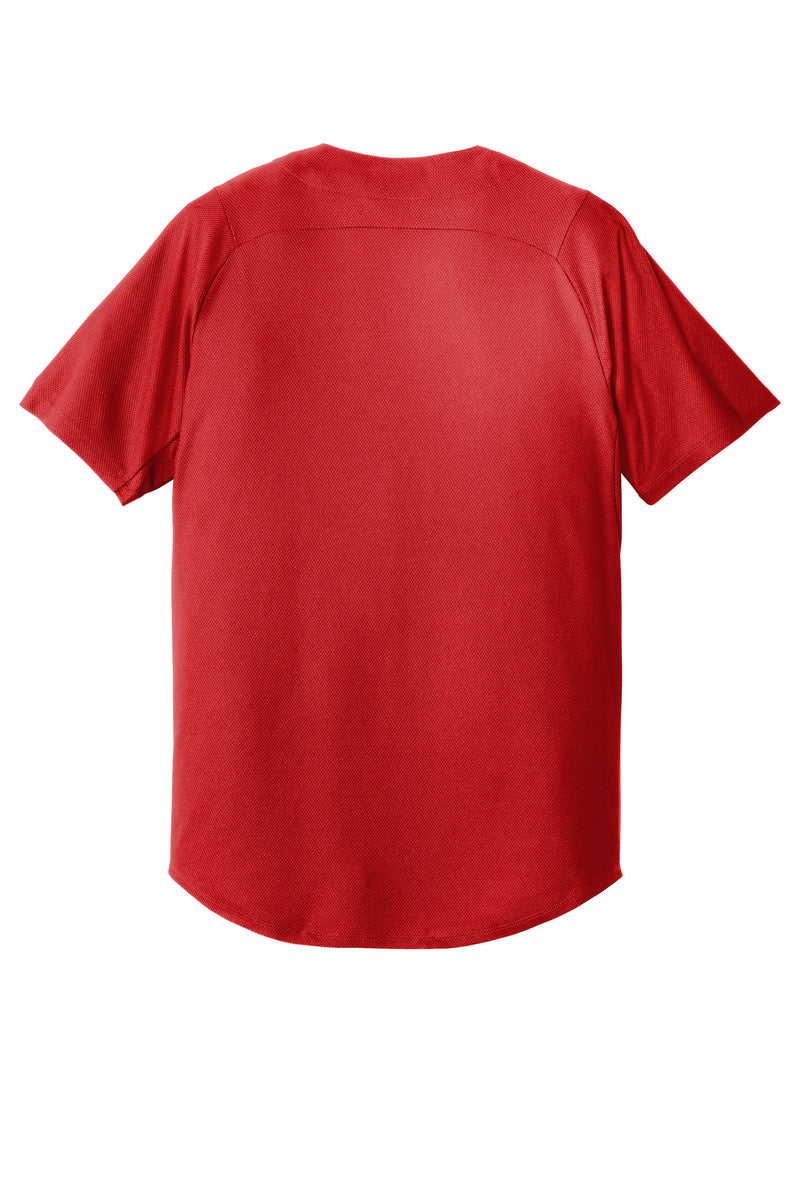 New Era  Diamond Era Full-Button Jersey - Scarlet