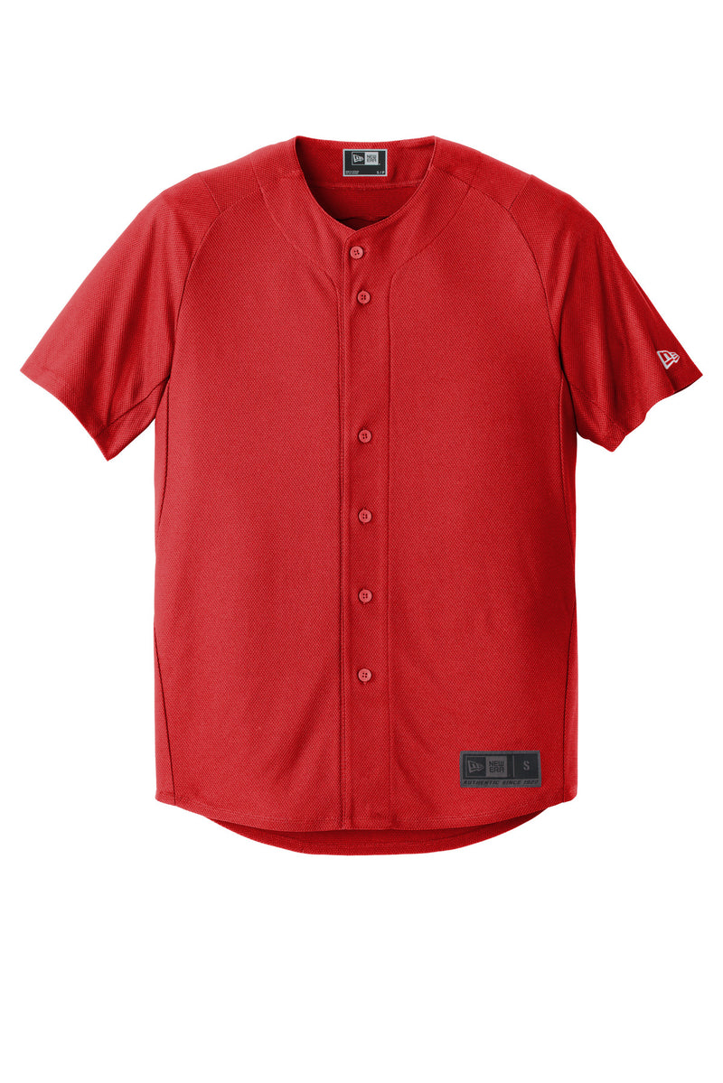 New Era  Diamond Era Full-Button Jersey - Scarlet