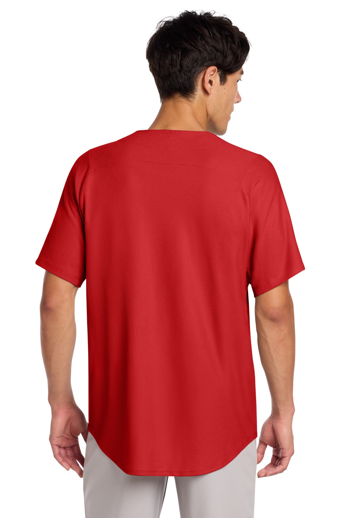 New Era  Diamond Era Full-Button Jersey - Scarlet