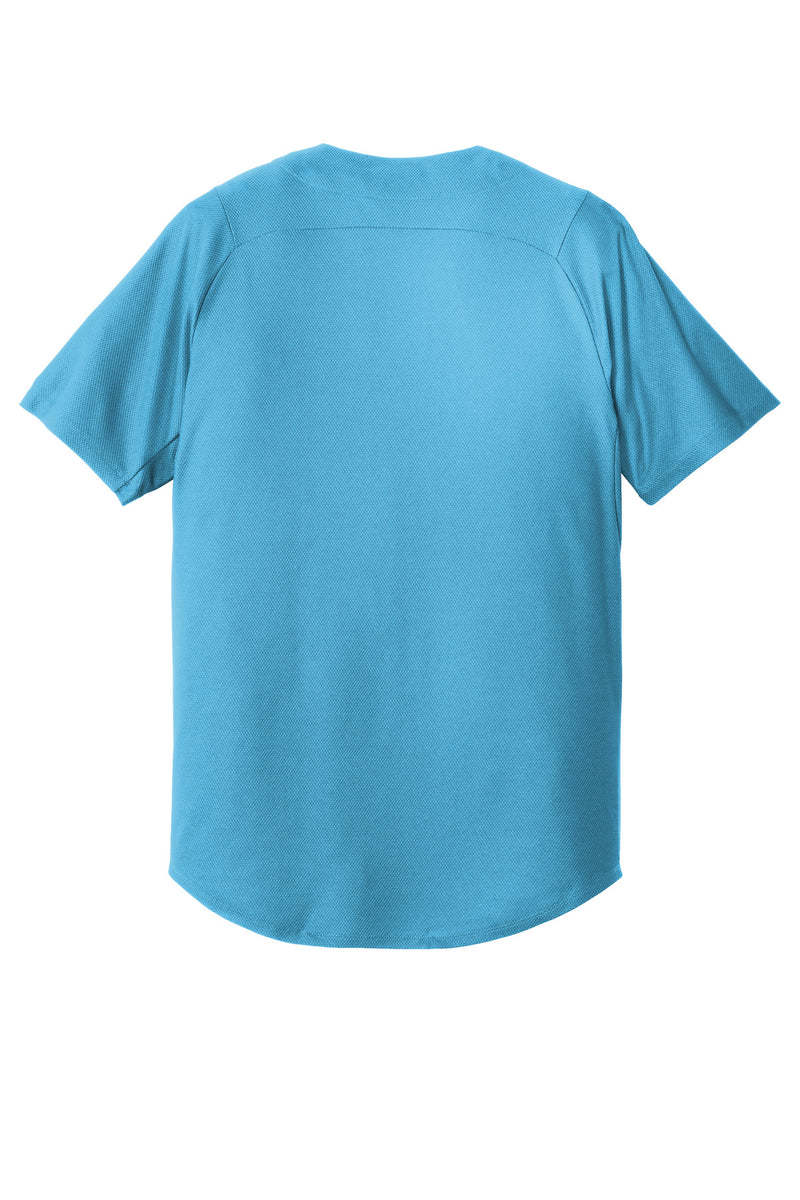 New Era  Diamond Era Full-Button Jersey - Sky Blue