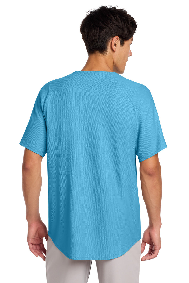 New Era  Diamond Era Full-Button Jersey - Sky Blue