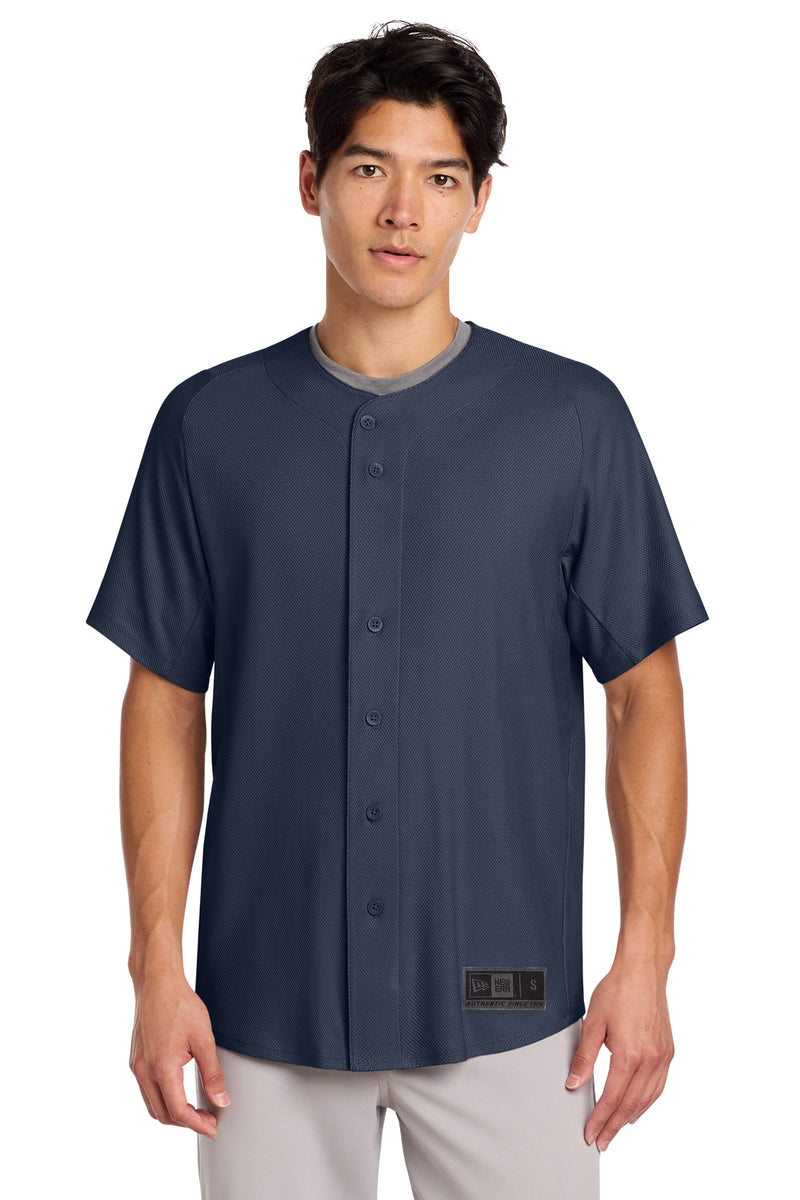 New Era  Diamond Era Full-Button Jersey - True Navy
