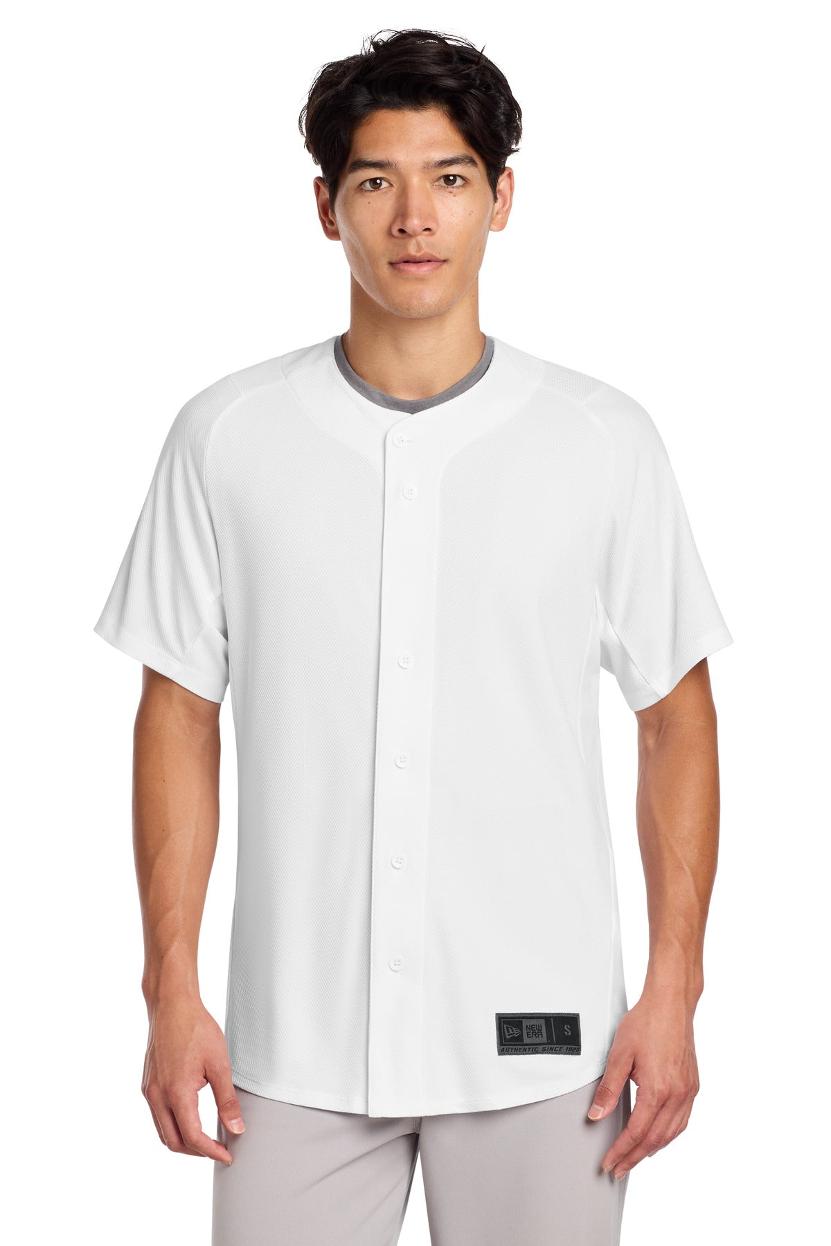 New Era  Diamond Era Full-Button Jersey - White