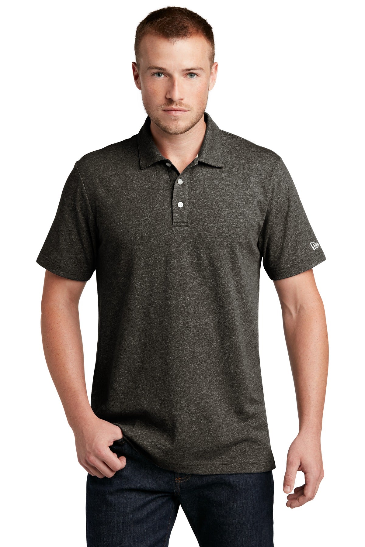 New Era  Slub Twist Polo - Black Twist