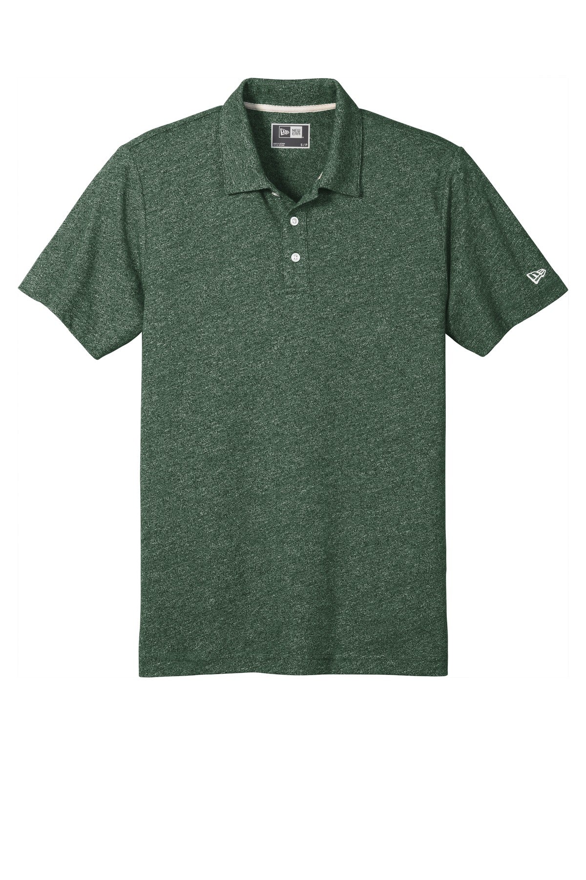 New Era  Slub Twist Polo - Dark Green Twist