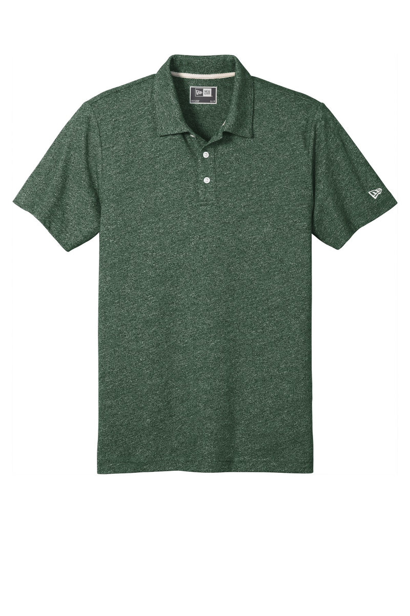 New Era  Slub Twist Polo - Dark Green Twist