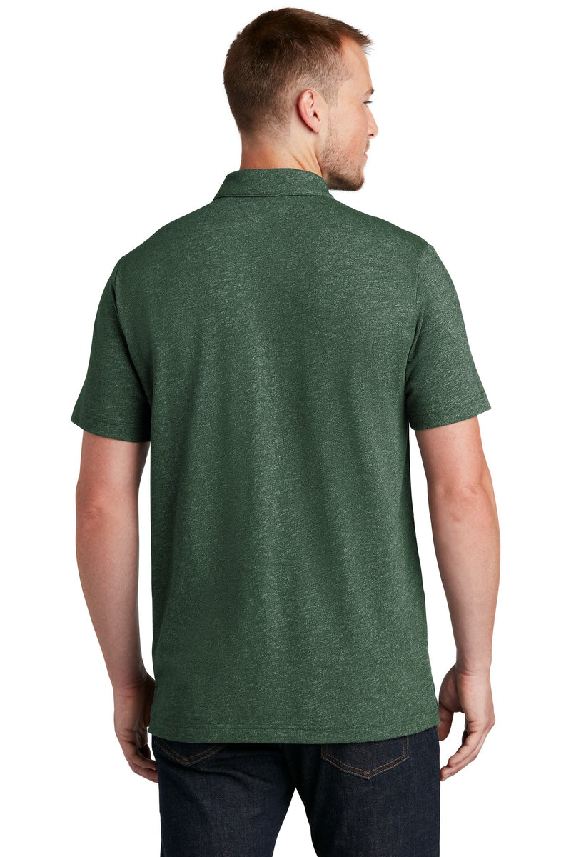 New Era  Slub Twist Polo - Dark Green Twist