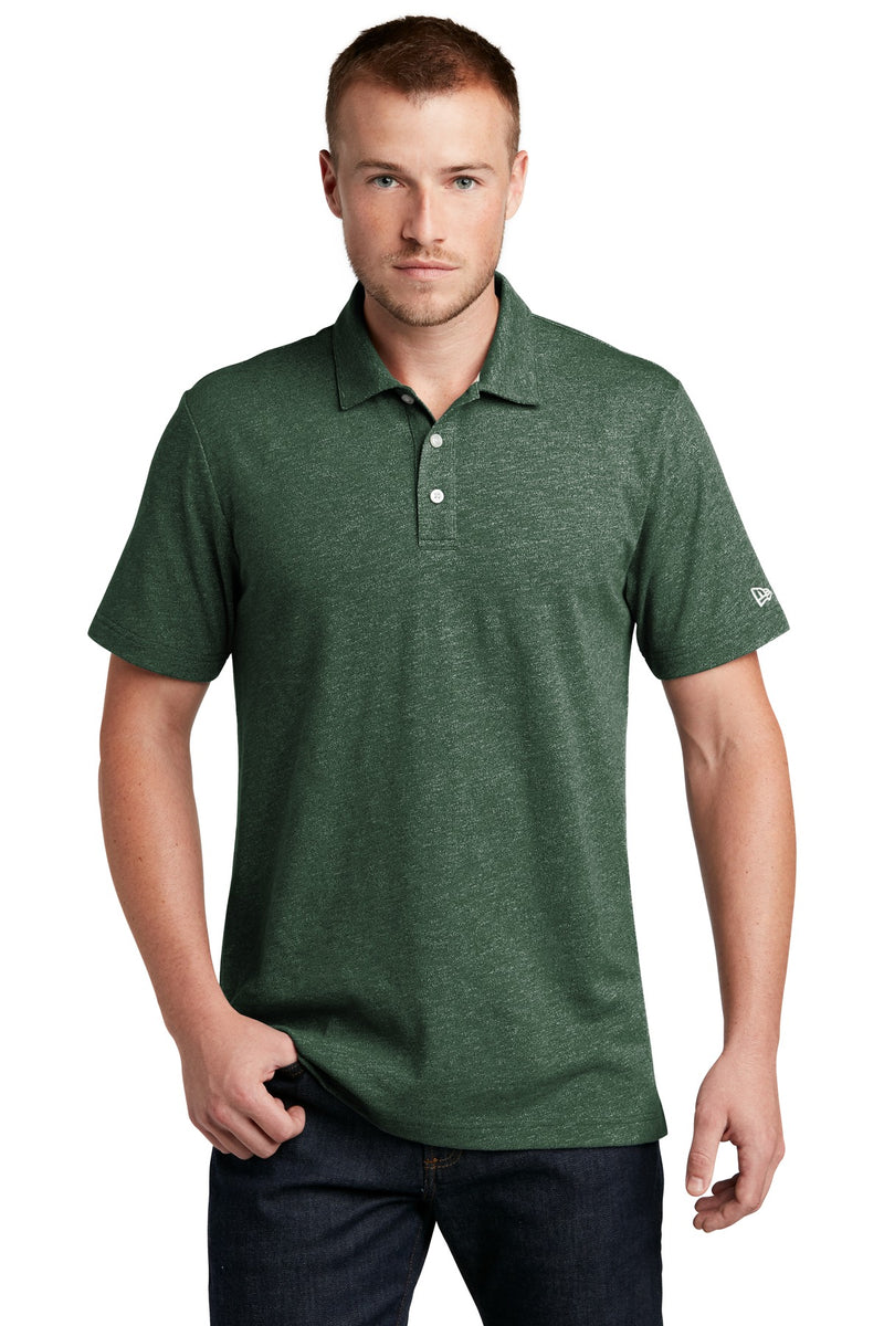 New Era  Slub Twist Polo - Dark Green Twist