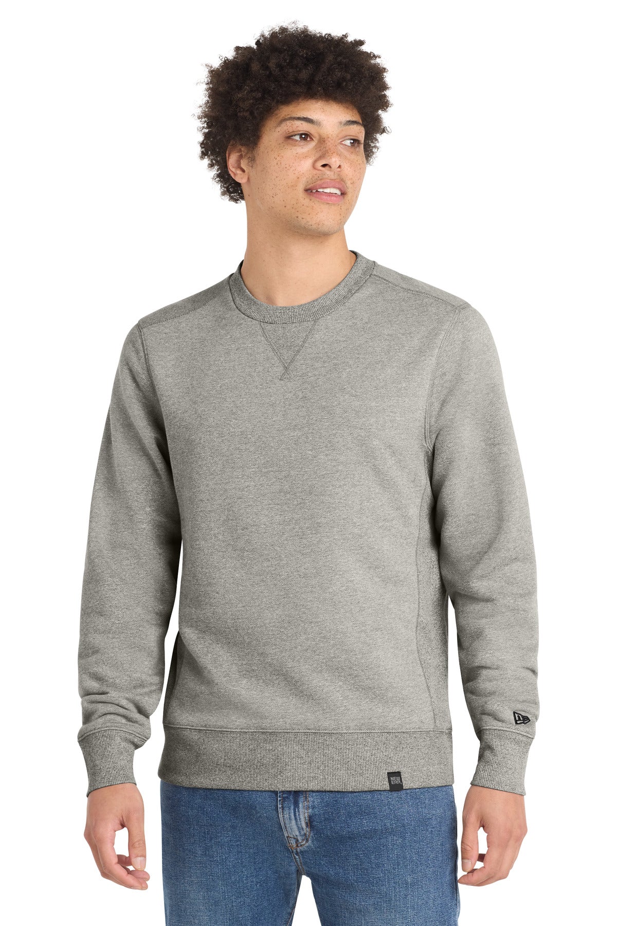 New Era  French Terry Crew - Light Graphite Twist