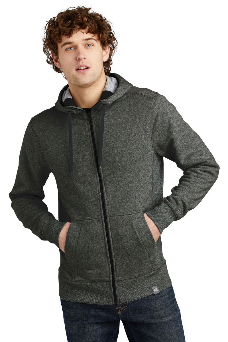 New Era  French Terry Full-Zip Hoodie - Black Twist