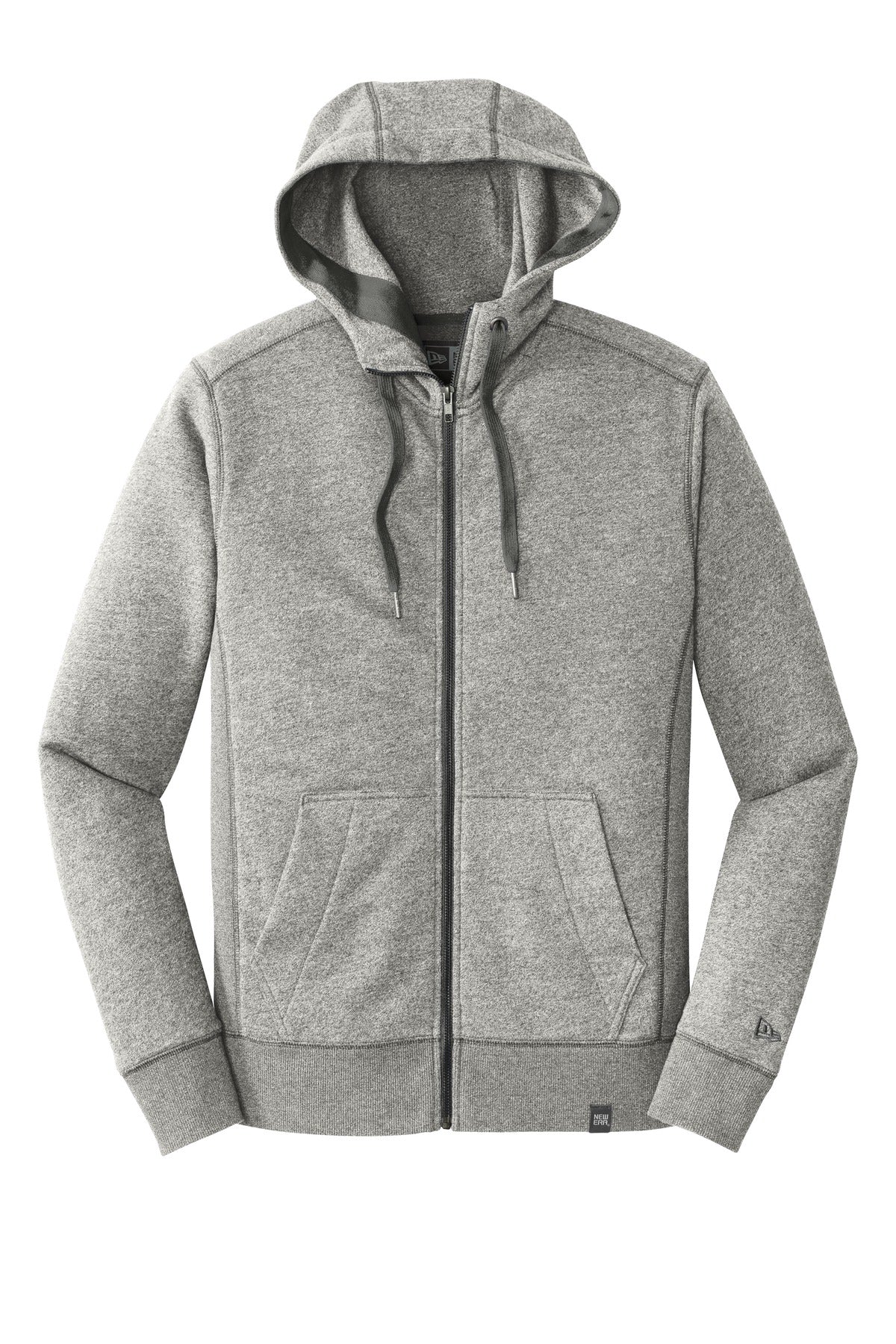 New Era  French Terry Full-Zip Hoodie - Light Graphite Twist