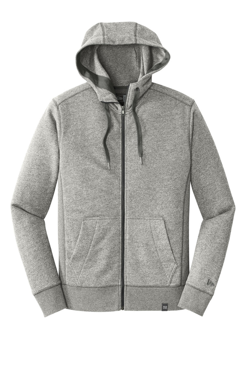 New Era  French Terry Full-Zip Hoodie - Light Graphite Twist