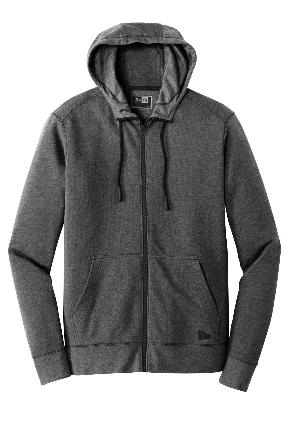 New Era  Tri-Blend Fleece Full-Zip Hoodie - Black Heather