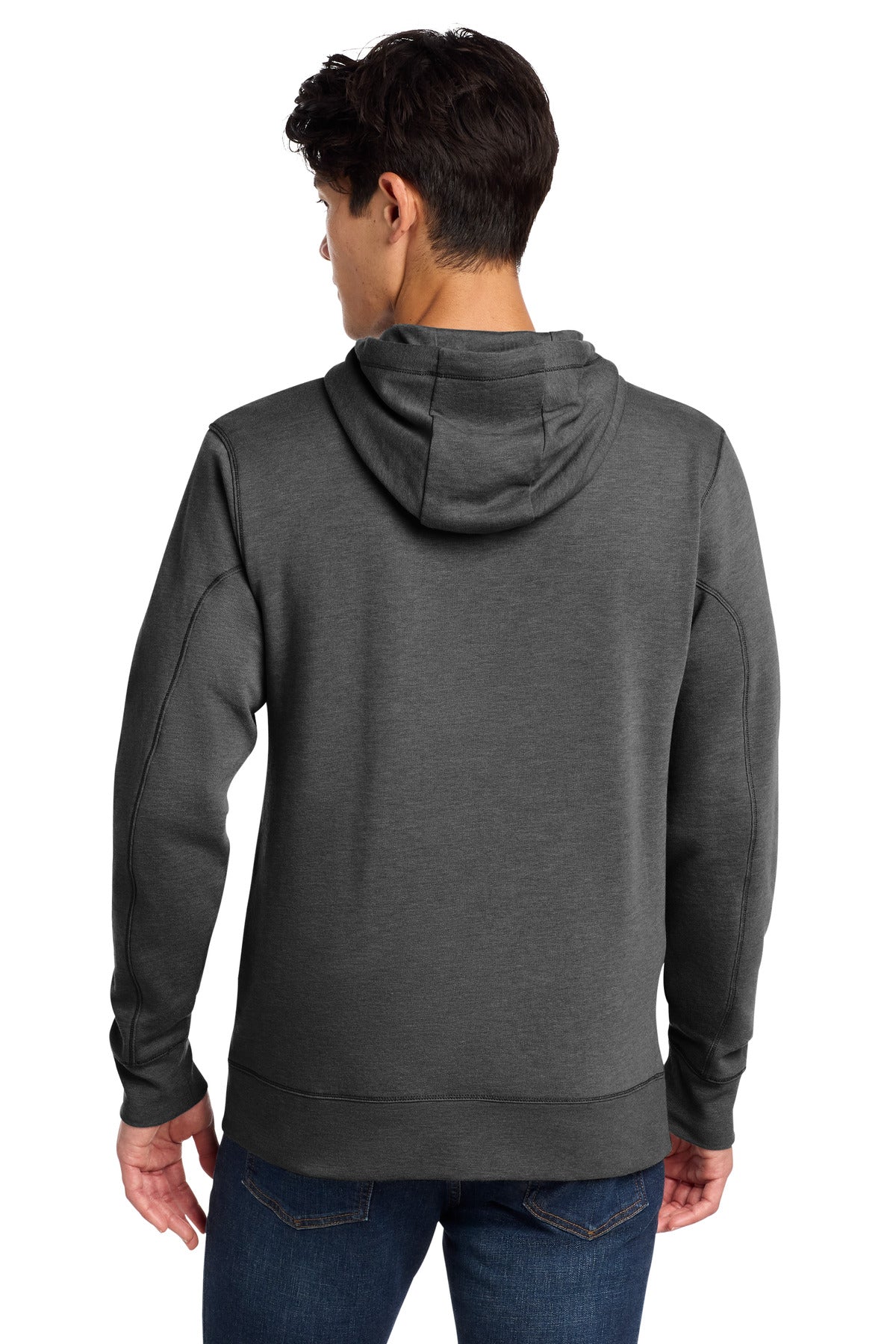 New Era  Tri-Blend Fleece Full-Zip Hoodie - Black Heather