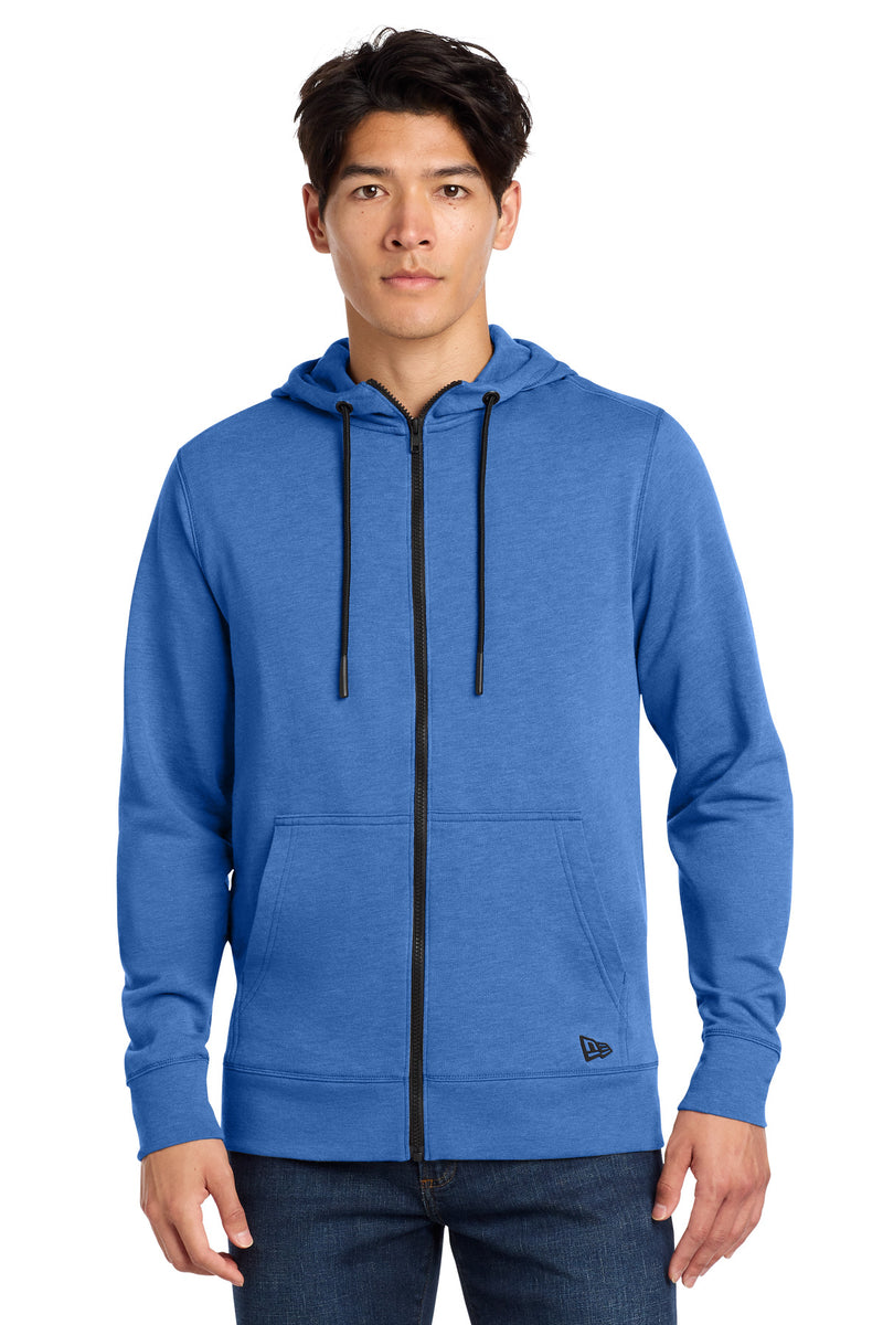 New Era  Tri-Blend Fleece Full-Zip Hoodie - Royal Heather