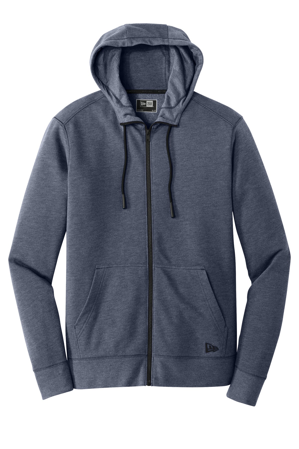 New Era  Tri-Blend Fleece Full-Zip Hoodie - True Navy Heather
