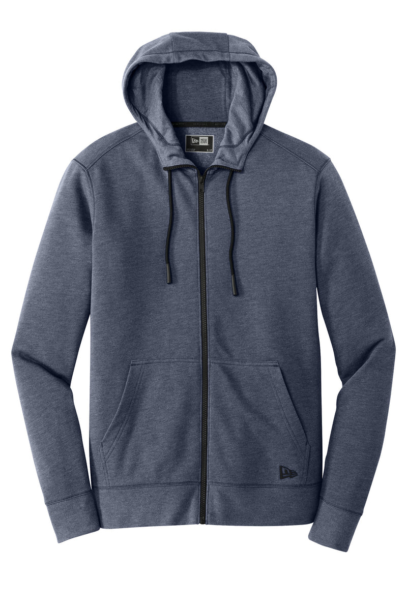 New Era  Tri-Blend Fleece Full-Zip Hoodie - True Navy Heather