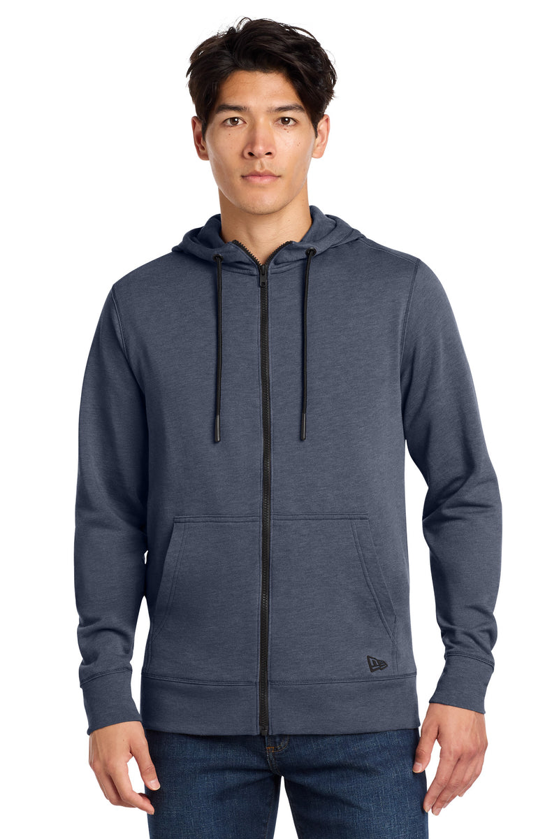 New Era  Tri-Blend Fleece Full-Zip Hoodie - True Navy Heather
