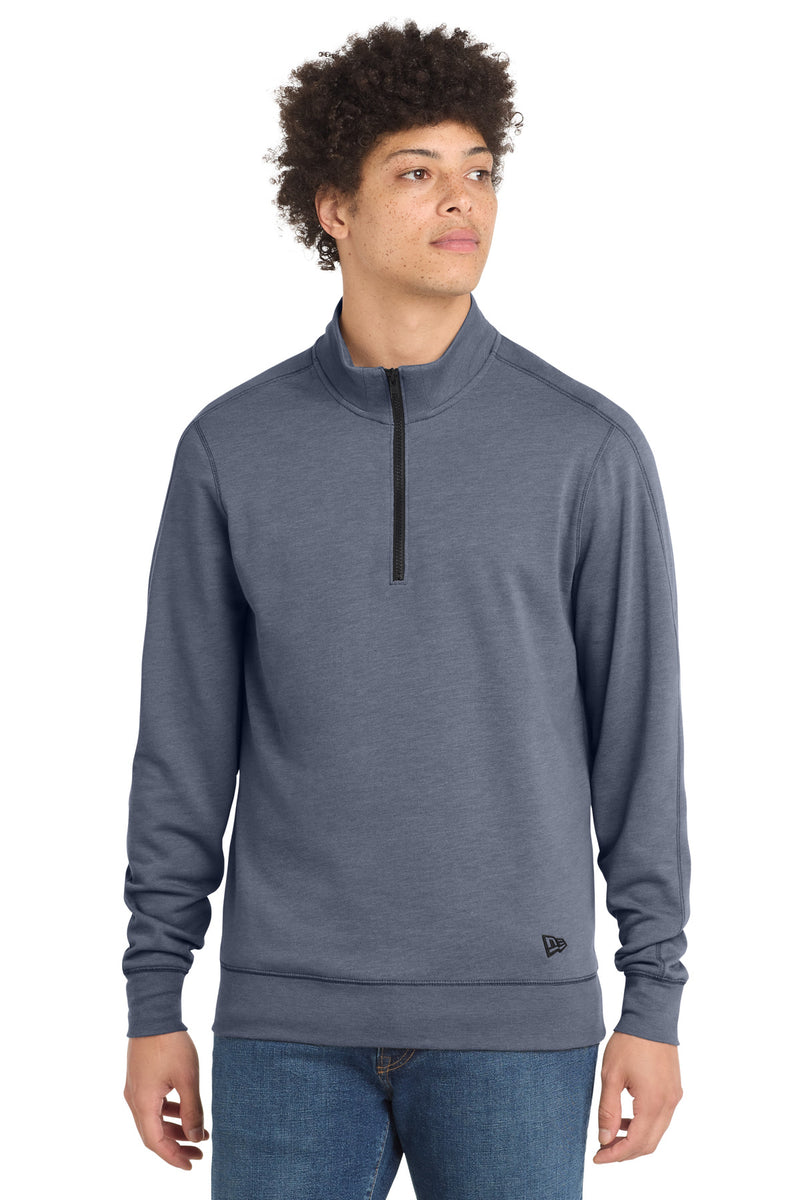 New Era  Tri-Blend Fleece 1/4-Zip Pullover - True Navy Heather