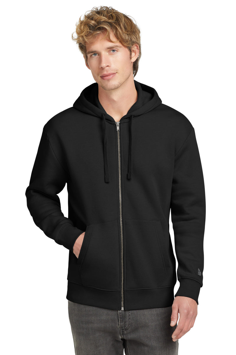 New Era Heritage Fleece Full-Zip Hoodie - Black