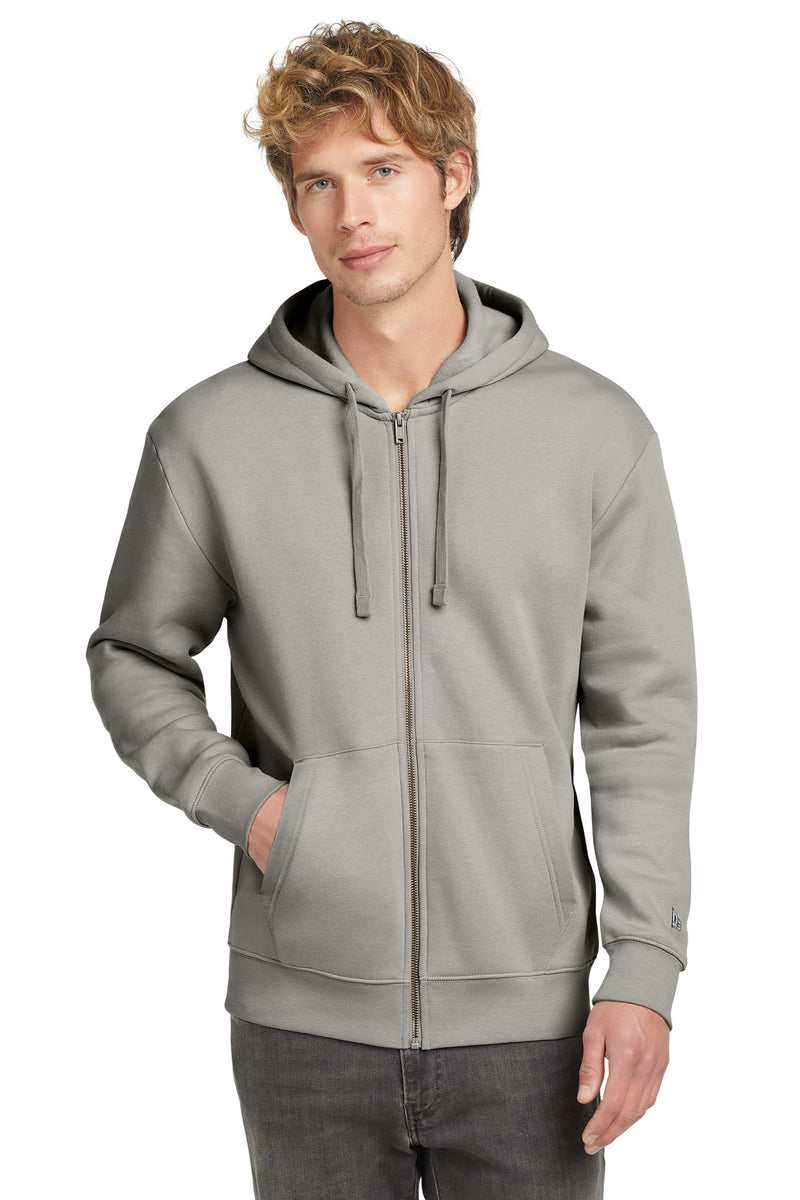New Era Heritage Fleece Full-Zip Hoodie - Rainstorm Grey