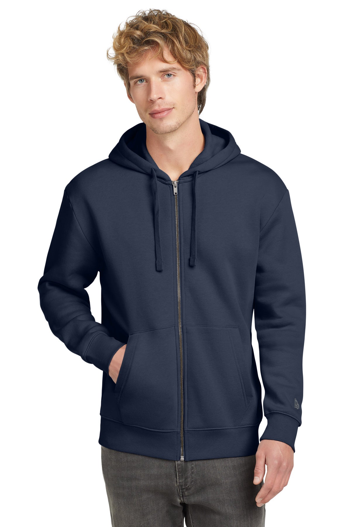 New Era Heritage Fleece Full-Zip Hoodie - True Navy