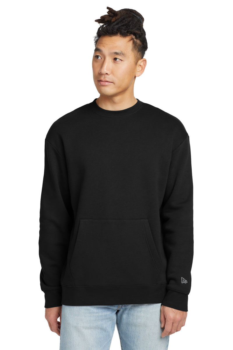New Era Heritage Fleece Pocket Crew - Black