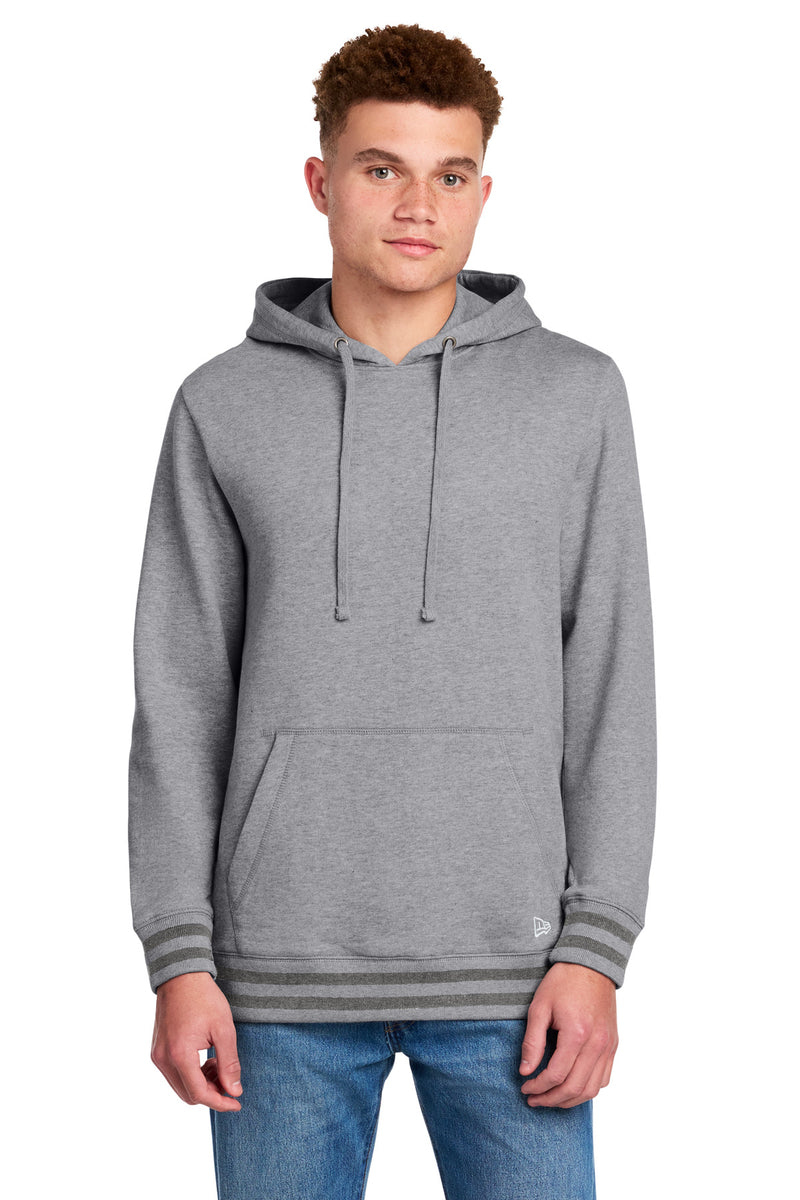 New Era Comeback Fleece Pullover Hoodie - Athletic Heather/ Dark Heather Grey