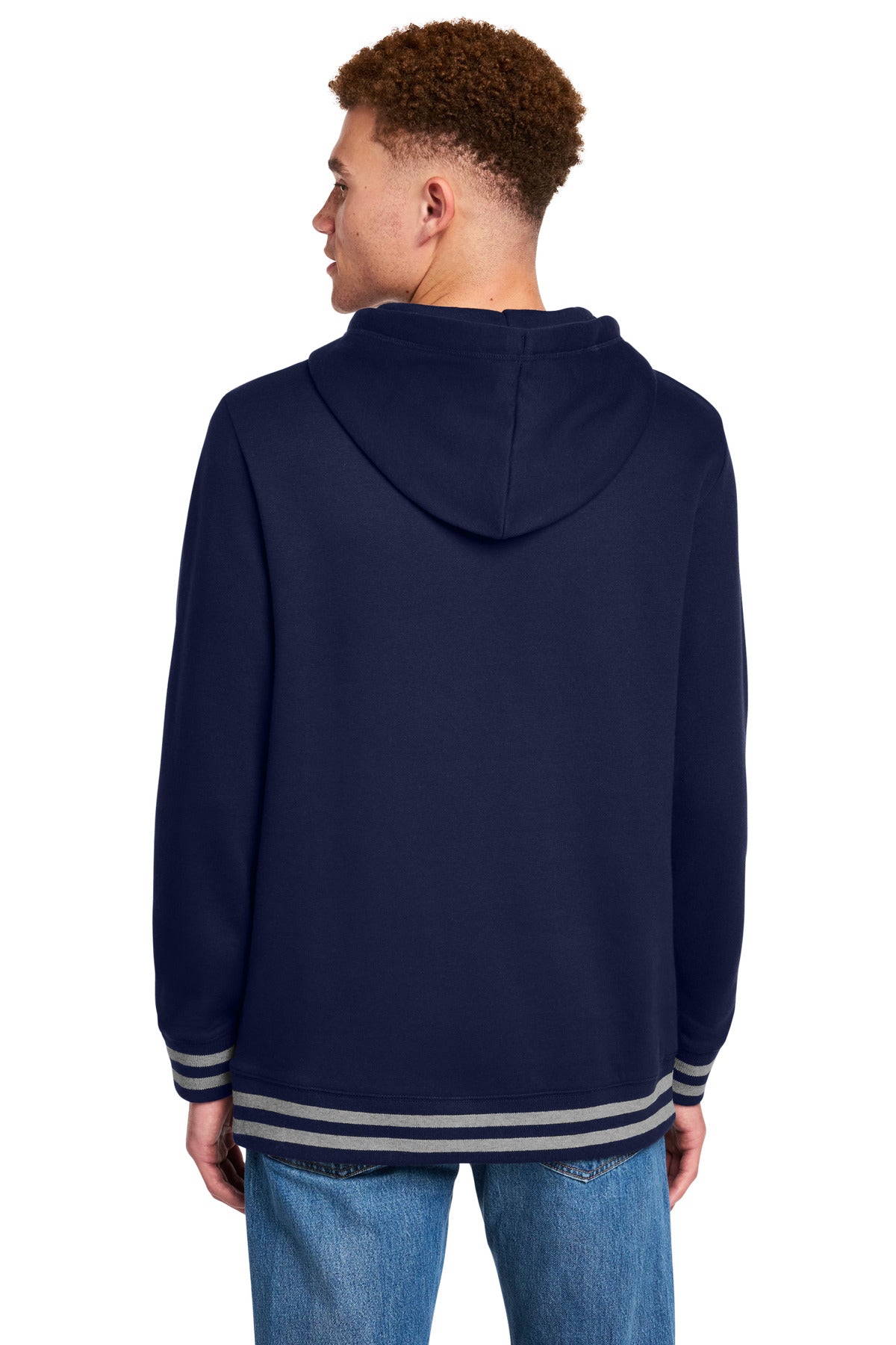 New Era Comeback Fleece Pullover Hoodie - True Navy/ Athletic Heather