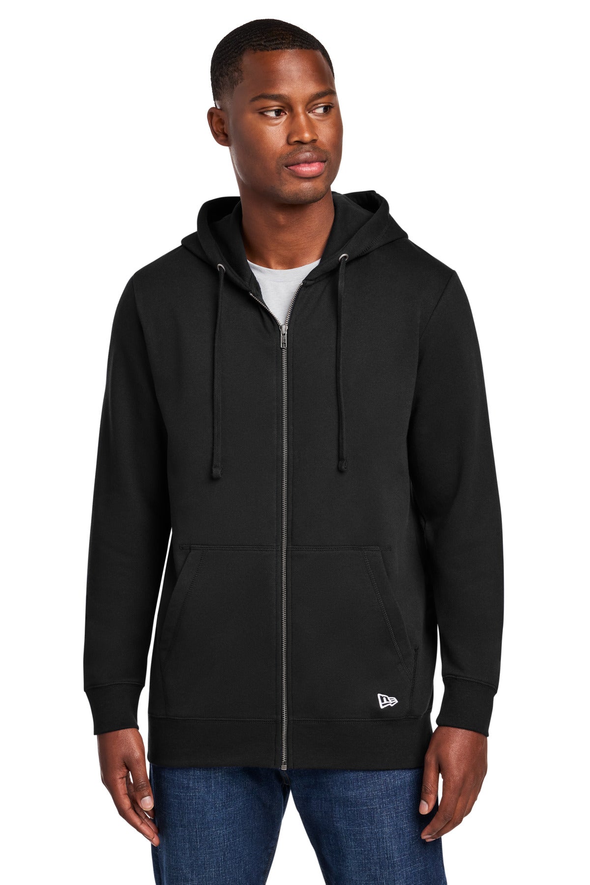 New Era Comeback Fleece Full-Zip Hoodie - Black