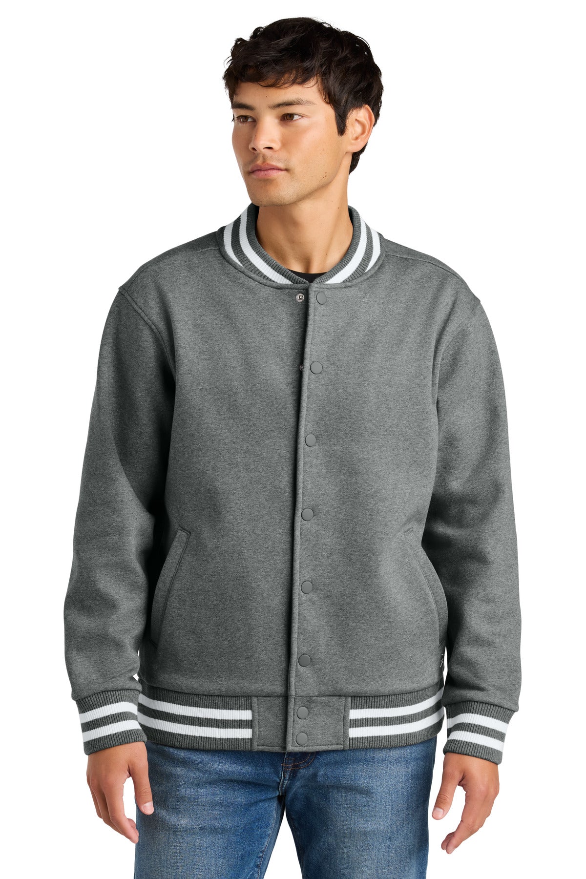 New Era Varsity Heavyweight Fleece Jacket - Grey Frost