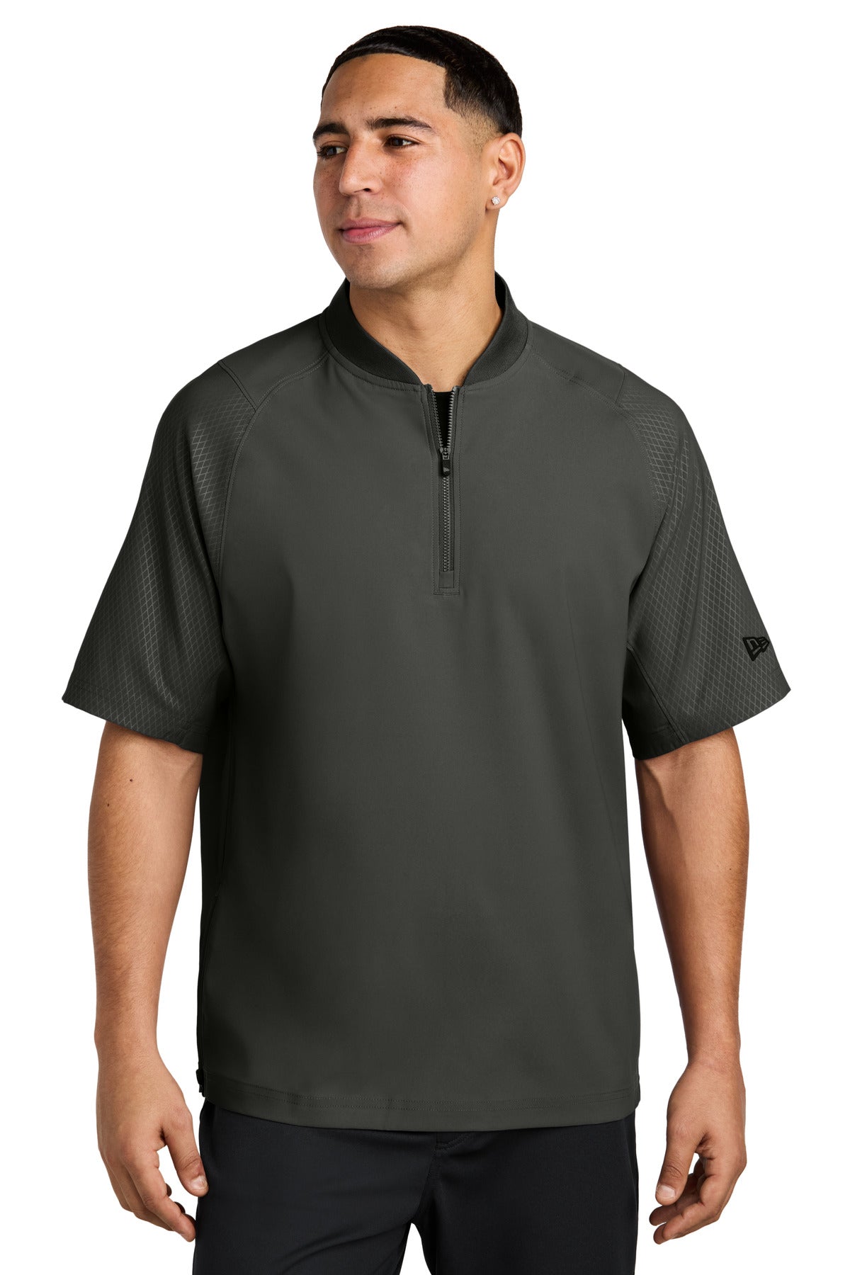 New Era  Cage Short Sleeve 1/4-Zip Jacket - Black
