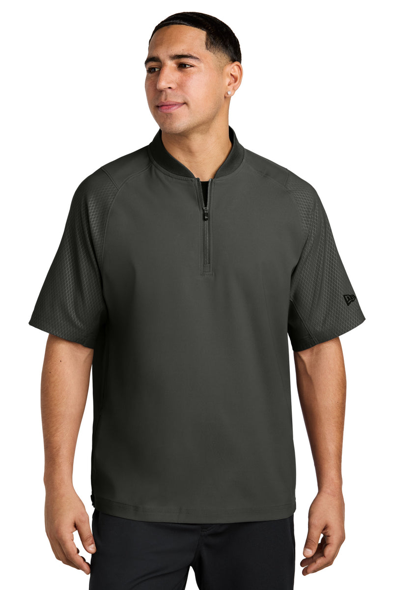 New Era  Cage Short Sleeve 1/4-Zip Jacket - Black
