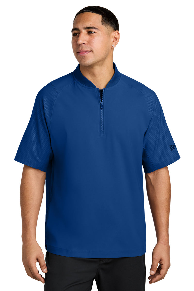 New Era  Cage Short Sleeve 1/4-Zip Jacket - Royal