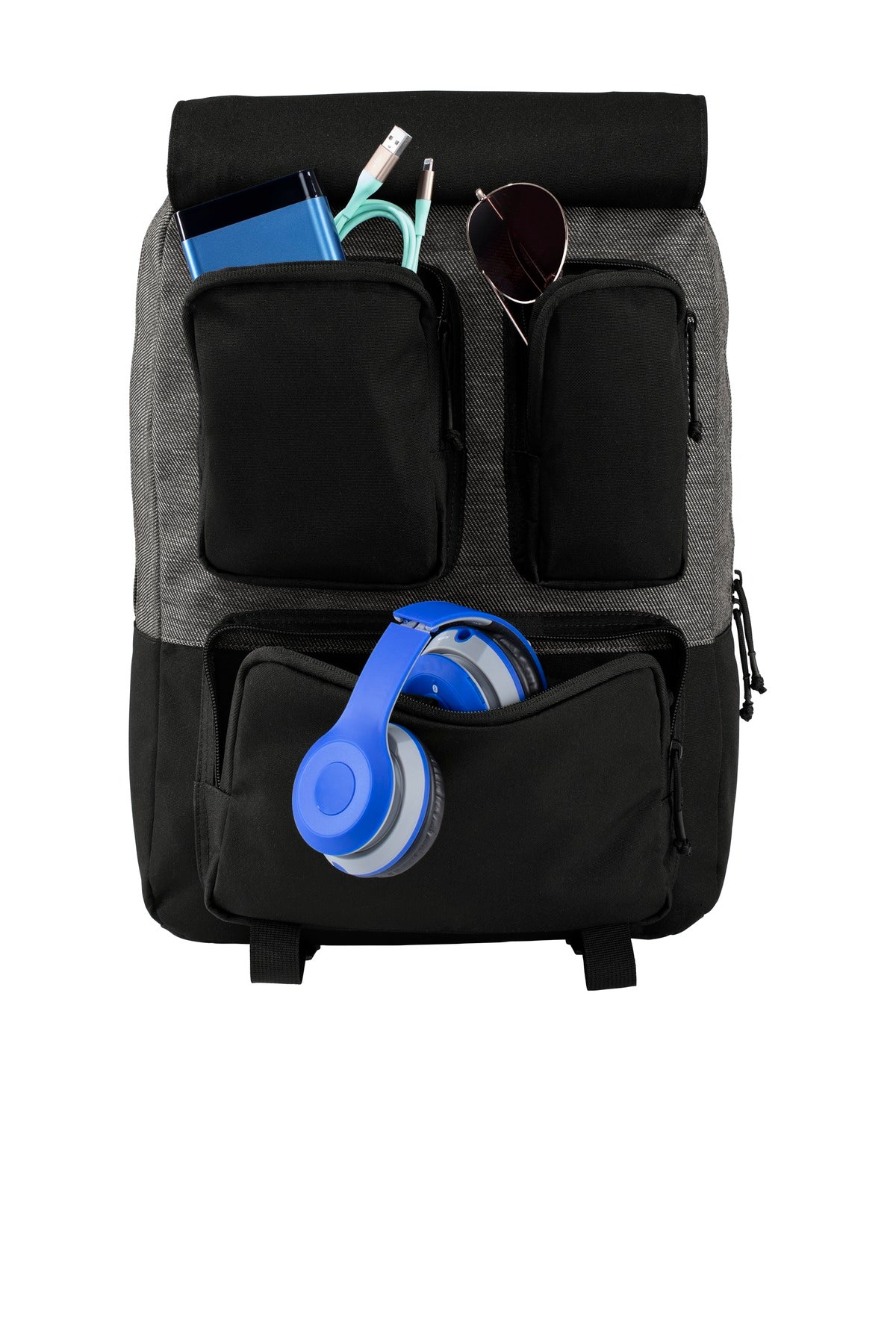 New Era  Legacy Backpack - Black Twill Heather/ Black