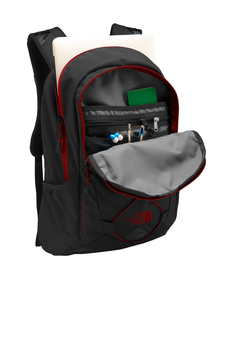 The North Face  Groundwork Backpack - TNF Dark Grey Heather/ Cardinal Red