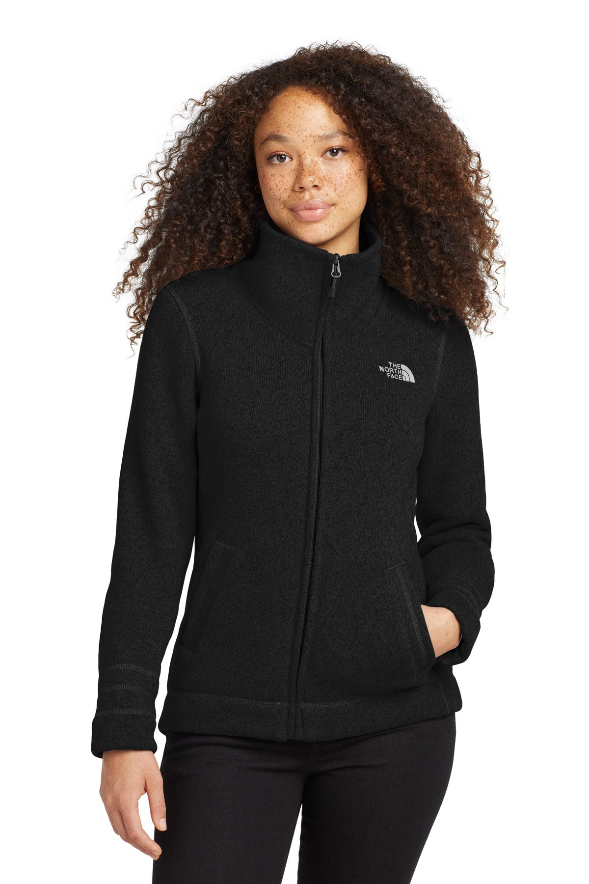 The North Face  Women's Sweater Fleece Jacket - TNF Black Heather