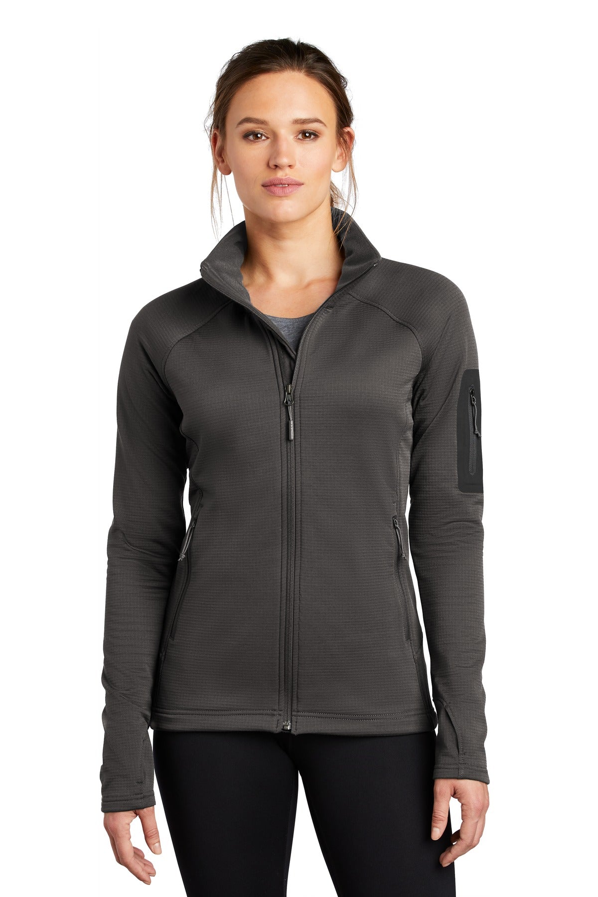 The North Face  Ladies Mountain Peaks Full-Zip Fleece Jacket - Asphalt Grey